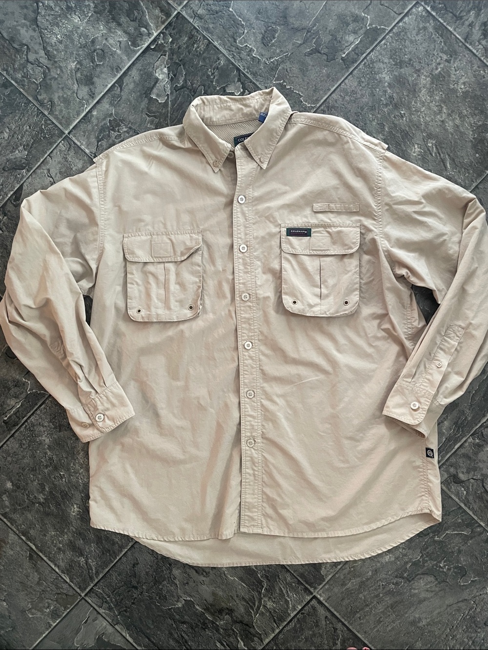 COLEMAN OUTDOORS Men's Long-Sleeve Button-Up Convertible Sleeve Utility Shirt